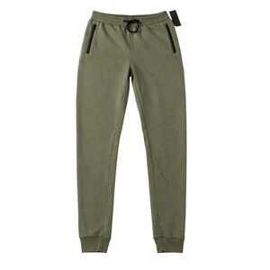 NWT Pure Champ Olive Green Jogger Sweatpants Mens Large Athletic Zip Pocket